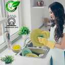 2 x Smiley Face Sponge Holder for Scrub Daddy Kitchen Sink with Suction Cups, Large Soap Dish & Sink Caddy Organizer, Dishwasher Safe (Grey)