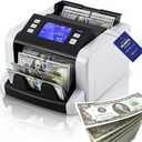 CGOLDENWALL Mixed Denomination Money Counter Machine, Touchscreen Value Counter, 1500Bills/min Cash Counting, UV/MG/IR/DD Detection, Multi-Currency & Modes Bill Counter for Business