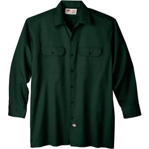 Dickies Men's Long Sleeve Work Shirt (XX-Large, Green)