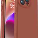 Vooii Compatible with iPhone 13 Pro Case, Liquid Silicone Upgrade [Camera Protection] [Soft Anti-Scratch Microfiber Lining] Shockproof Phone Case for iPhone 13 Pro 6.1 inch - Caramel