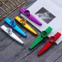 Metal Kazoo Percussion Instrument Multipack Kazoo Musical Instruments for Music Play and Instrumental Accompaniment Metal Kazoos Flute Pack of 6