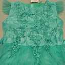 Flower Girls Maxi Dress Bridesmaid Wedding Pageant Party Princess Communion Floral Boho Vintage Lace Dance Gown youth 170 (Teal, M)