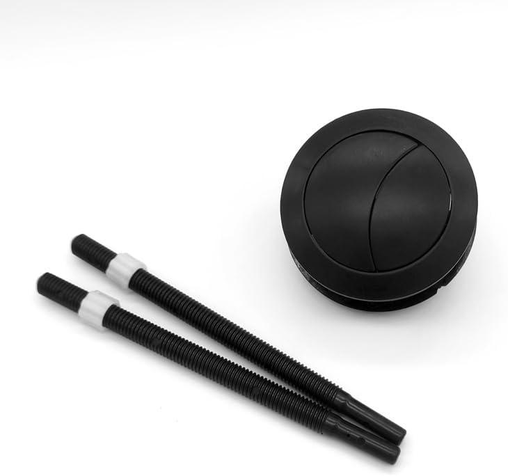 Dual-Flush 48mm Toilet Push Button, Round Design,Matt Black Universal Fit