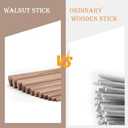 24 PCS Wooden Dowel Rods Natural Walnut Dowels Dried Unfinished Hardwood Sticks for DIY Woodworking Crafts and Building Model Material, 11.8 Inch