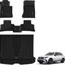 3W Floor Mats & Cargo Liner for Mercedes Benz GLC 2026 2025 2024 2023 GLC300 / GLC43 AMG / GLC63 AMG SE (Not for Coupe & PHEV (350e)), TPE All Weather Floor Liner & Cargo Mats Car Accessories