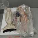 TOBUSA 22 Farmhouse Table Lamps Set of 2, White Rustic Vintage Table Lamps for Living Room Bedroom, Antique Bedside Desk Lamps with Linen Shade, Traditional Resin Nightstand Lamp Sets for End Table