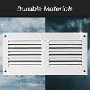 16" x 8" Inch Steel Return Air Grilles - Sidewall and Ceiling - Air Vent Cover - HVAC - with Insect Protection Screen (16" x 8", White)
