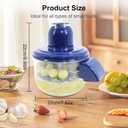 Automatic Electric Peeler for Garlic &Small Fruit, Portable Rechargeable Electric Grapes Peeling Machine for Home,Outdoor Picnic,Commercial Kitchen (Blue)