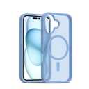 for iPhone 16  Phone Case, Compatible with Magnetic, Military Grade Drop Protection Translucent Matte Shockproof Anti-Scratch/Anti-Fingerprint Case for iPhone 16 (Azure Blue)