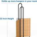 EASTTOWEST Hanger Stacker Organizer, 33 inch Height Stand, Clothes Hanger Storage Rack, Laundry Room, Black