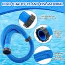 3 Pack 1.5''x59'' 29060e Flexible Pool Filter Pump Hose Kit for Above Ground Pools, with 1.5'' 3-way Connector, 3 4560 Conversion Adapters 40mm to 1.5'' for Sand Filter, Saltwater System(Blue)