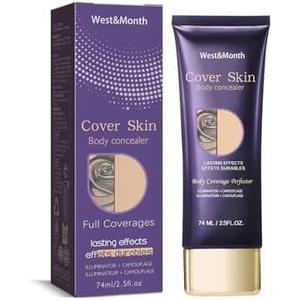 Waterproof Leg & Body Makeup Full Coverage Liquid Concealer for Tattoo Cover Up, Dark Spots,Bruises Long-Lasting, Resistant Body Foundation for Women & Me (2Pcs)