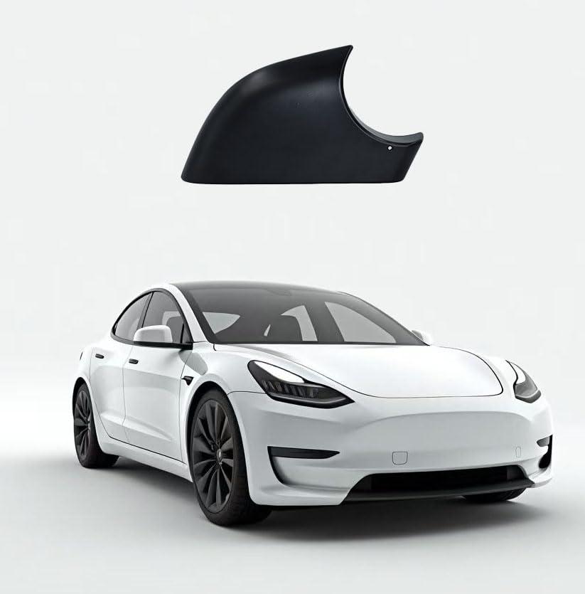 fit For Tesla Model 3 Front Wing Mirror Cover Holder Lower Tray 2017-2025，Black Right Passenger Side Mirror Bottom Cover Replacement for Tesla Model 3 Wing Repair(right）