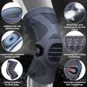 NEENCA Knee Brace for Knee Pain Relief, Medical Knee Support with Patella Pad & Side Stabilizers, Compression Knee Sleeve for Meniscus Tear, ACL, Arthritis, Joint Pain, Runner, Sport- FSA/HSA APPROVED  (1 Navy-Blue, L)