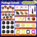 252 PCS Halloween Party Favors for Kids32 Pack Prefilled Cauldrons with Bulk Toys, Trick or Treat Alternatives for Boys and Girls, Halloween Goodie Bag Fillers, Classroom Prizes