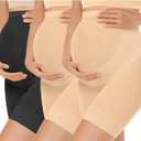 KIM S Shape Your Bump Seamless Maternity Shapewear for Dress, Pregnancy Underwear Prevent Chafing Belly Support M