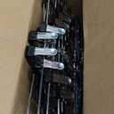 IEOKE Pants Hangers with Clips: 30 Pack Skirt Hangers for Women Metal Adjustable Trouser Hangers for Jeans Shorts Dress - Black