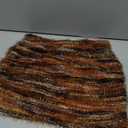 MakeMeChic Women's Brown Mini Skirts Winter Fuzzy Fur Bodycon Skirt Y2K Christmas Outfits Cowgirl Chic Size S