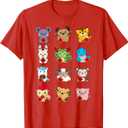 Cute Chinese Zodiac Animal Signs Lunar New Year Gift TShirt (Medium, Red)