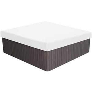 PATIKIL 90.9x90.9x11.8 Square Hot Tub Cover, 210D Oxford Waterproof Dustproof SPA Cover Protector Patio Furniture Covers for Hot Tub Outdoor Indoor, White