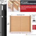 6FT No Dig Privacy Metal Fence Post for Wood Slat U-ShapeBlack Line Post Outdoor Privacy Fence Panels Butt-Joint 4Pack