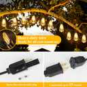 Brightever LED Outdoor String Lights 100FT Patio Lights with 52 Shatterproof ST38 Vintage Edison Bulbs, Outside Hanging Light Waterproof for Porch, Deck, Garden, Backyard, Balcony, 2700K Dimmable