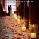Homemory 48-Pack Novelty Flickering Flameless Tea Lights Candles, 200+Hours Battery-Operated LED Fake Candles for Wedding Table Centerpieces,Proposal,Anniversary, Ivory Base, 1.5'' H1.3''
