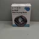 Apartment RV Small Dish Drainer Drying Rack Over The Sink In Stainless Steel for Narrow Kitchen, Counter Space Saving Compact Expandable Metal Plate Dryer Strainer, Modern Above Wire Drain Holder (Silver)