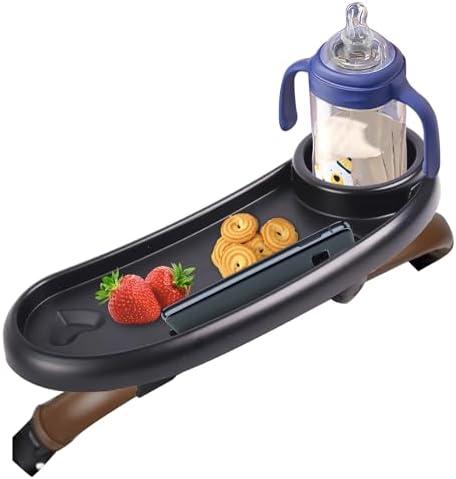 Snack Tray Compatible with Nuna,Snack Tray for Stroller Compatible with Nuna,3 in 1 Snack Tray Attachment Compatible with Nuna with Phone Holder and Cup Holder