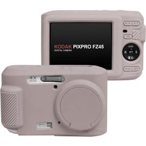 Easy Hood Case for Kodak PIXPRO FZ45, Soft Silicone Camera Case with Removable Lens Cover, Lightweight Protective Cover Sleeve, Custom Fit FZ45 Camera (Tiffany Grey)