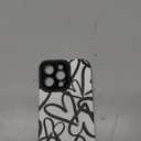 Love Heart Black and White Simple Graffiti Silicone Case Compatible with iPhone Case (iPhone 16)