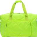 Sports Tote Gym Bag for Women, Travel Duffel Bag, Shoulder Weekender Overnight Bag for Women Girls Travel, Gym, Yoga (Fluorescent Green)