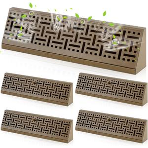 Landhoow 4 Pcs Brown 18 Inch Baseboard Register Vent Covers