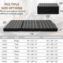 Tri Folding Mattress - Memory Foam Tri-fold Mattres, Handle & Non-Slip Bottom, Portable Foldable Sofa Bed Floor Chair for Travel RV Camping Guest Yoga