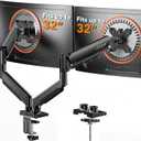 ErGear Dual Monitor Arm, Full Adjustable Monitor Mount for 1332 Screens, Fast Install Computer Monitor Stand with Tool-Free VESA Mount, Max Load 19.8 lbs, Max VESA 100x100mm