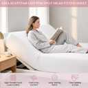 Split Top King Fitted Sheet for Adjustable Bed, 100% Giza Cotton, 34" Flex Head, 1 Pc (White)