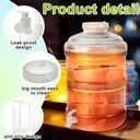 Qinyoung 2 Pcs Jug with Lid and Spout Drink Beverage Dispenser Plastic Water Aguas Frescas Containers Drink Jar Containers Ideal for Juice Parties Small Business(5 Gallon)