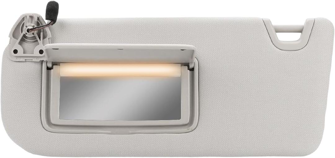 Left Driver Side Sun Visor with Light Compatible with Nissan Altima 2019 2020 2021 2022 2023 2024 Sunvisor Replacement for 96401-6CA3C(Gray)