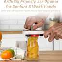 3 x 2026 Upgraded 4-in-1 Jar Opener for Seniors Adjustable Stainless Steel Lid Opener with Extended Ergonomic Handle, Includes Hook & storage bag, Can Opener for Arthritis and Weak Hands
