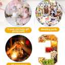 15.8'' Bamboo Charcuterie Fillable Board Box, Reusable Alphabet Number Shaped Form Tray for Birthday Anniversaries, Serving Tray for Birthday Party Decor Serving Plates Display Candy Cake (Number 3)