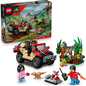 LEGO Jurassic World Raptor Off-Road Escape Dinosaur Toy - Building Playset with Dinosaur Action Figures, Jurassic World Toy for Boys & Girls, Ages 6+ - Gift Idea for Birthdays - 76972