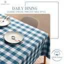 Buffalo Plaid Check 52"x70" Tablecloth 100% Cotton Washable Rustic Rectangle Table Cover Decorative for Gifts, Dining, BBQ, Buffet Parties & Camping - Teal