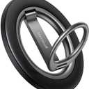 Lamicall for MagSafe Magnetic Phone Ring Grip - 360 Rotation Finger Grip Holder Stand, Super Magnet Cell Phone Kickstand Ring, Mag Safe Accessories for iPhone 17 16 15 14 13 12 Pro Max Air, Androids (Misty Black)