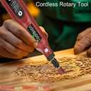 Mini Cordless Rotary Tool,45 PCS Accessories and USB C Charging and 3.7V 2.0Ah rechargeable battery pack rotary tool kit,5-speed for sanding,engraving,polishing,cutting, Diy Crafts(Red)