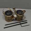 Solar Garden Watering Can Lights with Cascading Lights, 2 Pack Outdoor Hanging Lanterns for Garden Decor,Fairy Gardening Gifts for Mom Birthday, Perfect for Patio Yard Pathway (Warm White)