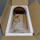 5" & 4" Wide Versatile Metal Candle Holder with Handmade Sturdy Glass Dome in Brass for Pillar Candle & Plants, 5.1" xH11.8 4" xH7.5, Industrial, Farmhouse, Shabby Chic. (2, Brass, Large & Small)