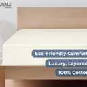 Royale Linens 100% Organic Cotton Fitted Sheet - Percale Weave - Super Soft Deep Pocket Bottom Sheets - Ivory Elastic Sheet Queen Size - Queen Fitted Sheets Only - (60"x80"+15", Ivory)