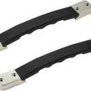 dophee 2Pcs Replacement Suitcase Luggage Carrying Handle Grip Travel Suitcase Luggage Case Handle Spare Fixed Pull Belt Strap, Black, 8.07"x1.06"