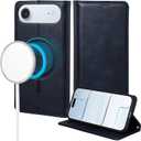 2 x Rssviss for iPhone Air Wallet Case, Flip Folio Case Compatible with Magsafe, RFID Blocking Card Holder Kickstand, Shockproof iPhone Cover Men Women for iPhone Air 6.5" Dark Blue