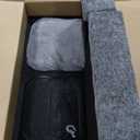 COLAMY 118" U-Shaped Sectional Couch, 4-Seat Modular Sofa with 2 Ottomans and Foldable Side Table, Grey for Living Room